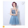 Knee-Length Pretty Light Blue Organza Bridesmaid Dresses Custom Made Short Party Dress Plus Size